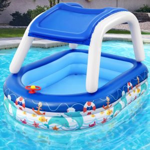 Alternative view of Kids Pool with Canopy, 213x155x132cm
